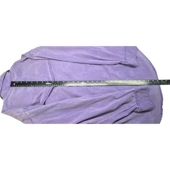 Vtg FRONTIER SERIES Men Western Denim Shirt Button Down Long Sleeve Sz M Purple - Picture 7 of 9